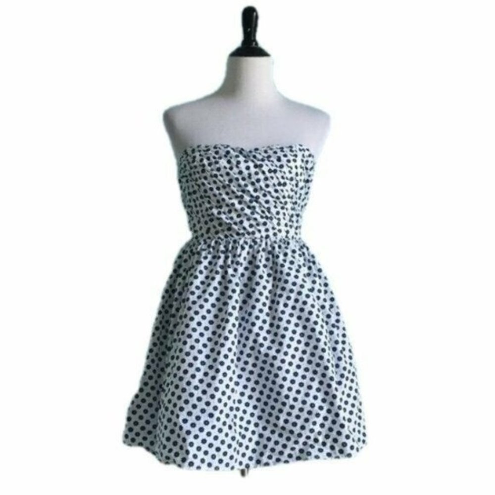 Jack Wills White Strapless Floral Dress 10 NWT